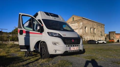 Off-grid campervan with lift-up bed, large garage 2024