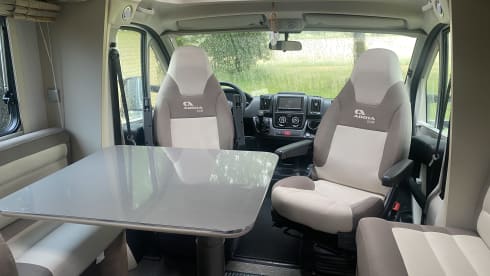 4 person modern and spacious, well-equipped camper.