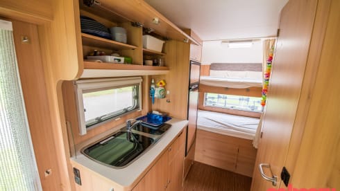 Fully furnished alcove motorhome