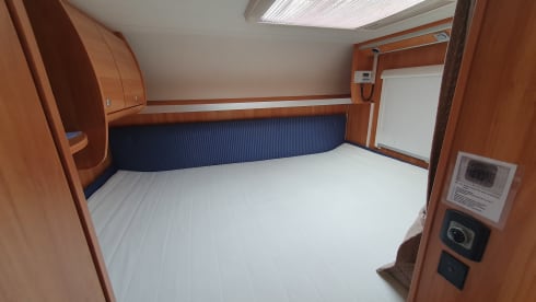Compact Family Camper. Off grid. Optional baby bed and bicycle carrier.