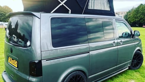 ON BEACH – 4 berth Volkswagen campervan 2015