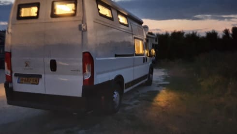 Boxer XL for tall people, surf camper with large garage