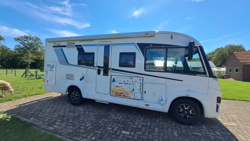 Family camper with bunk beds