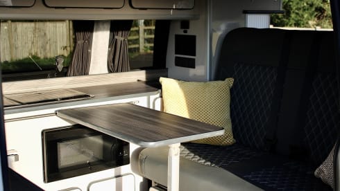 Colin – Our new high spec VW T6 Campervan who's keen to travel with you