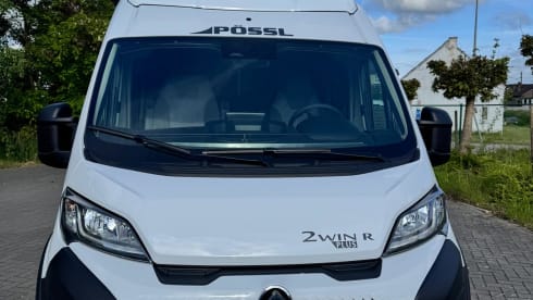 Van Voyage – Gloednieuwe Possl 2Win R met hefdak(2026) compacte luxe met grote badkamer