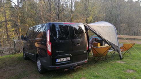 Ford Campervan met groot bed & uitschuifbare keuken 