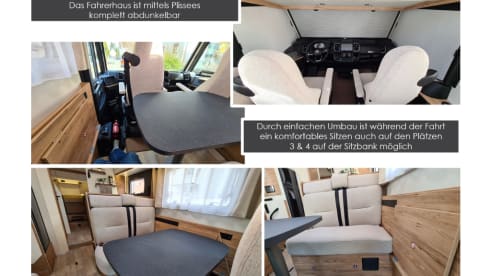 Schiff – Fully equipped luxury vehicle for up to 4 people, permitted total weight 4.4t