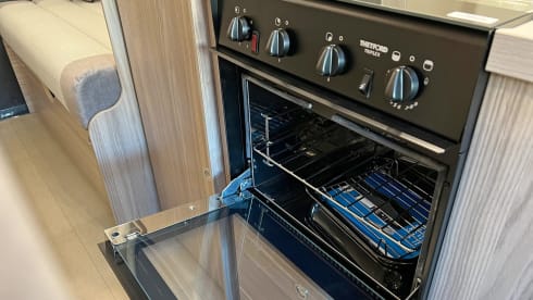 Betty George – Elddis 4 berth Automatic Campervan 2024 With Double Bed Pop Top