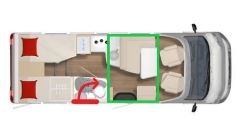 Top class, fresh, luxuriously equipped 4 pers. Burstner Iyseo.
