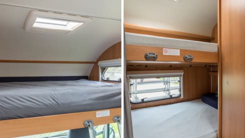 Dethleffs Advantage  – 4 person camper with bunk beds and air conditioning from 2011