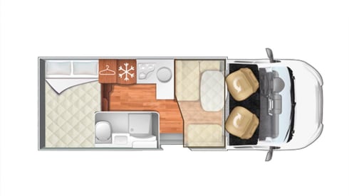 4 person Roller Team semi-integrated camper from 2014