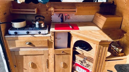 Tyson the Boxer – All year round camper hire with log burner for those colder nights