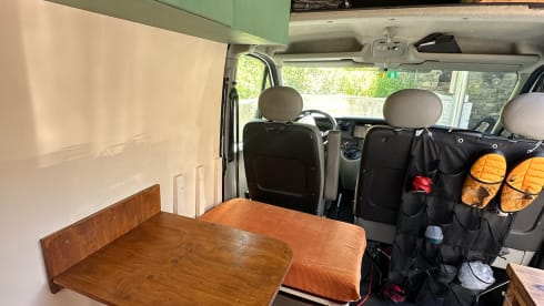 Atmospheric self-build camper van for 2 people (+ baby/small child)