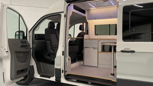 4 Berth VW Craftervan with Shower and Loo (Off Grid-able)