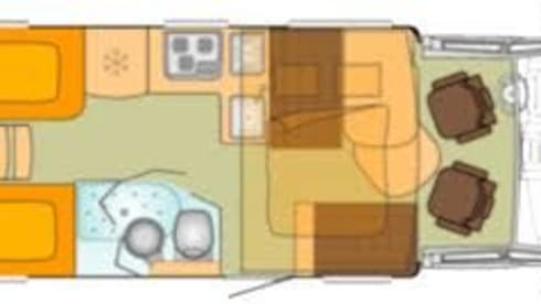 Luxurious spacious Burstner with 2 twin beds