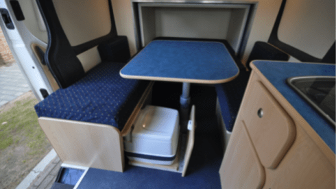 Type 4 – Compact bus camper with a large bed