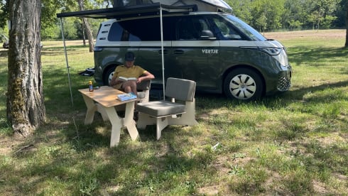 e-ventje – 2ps  electrische VW camper uit 2025 (ID buzz pro 210 kw) 