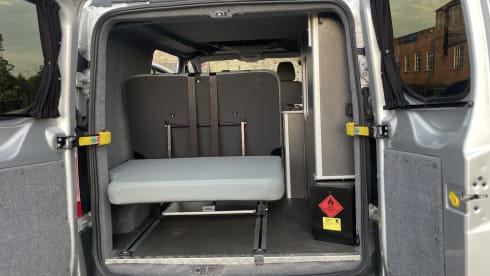 The Fun Bus – 4 berth Ford Transit campervan with Pop-Top