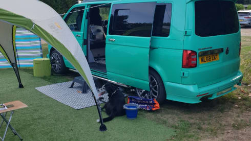 Scooby LWB – DOG FRIENDLY VW CAMPERVAN WITH ALL THE EXTRAS  FOR A GREAT HOLIDAY