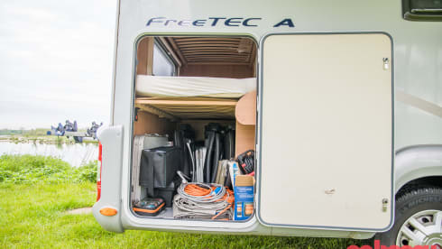 Fully furnished alcove motorhome