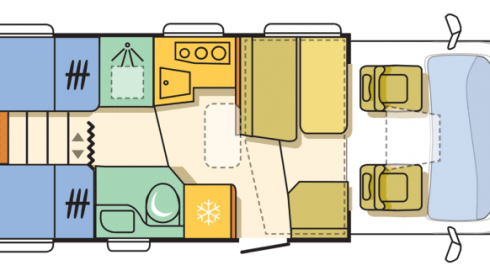 Adria Matrix 680 SL with length beds