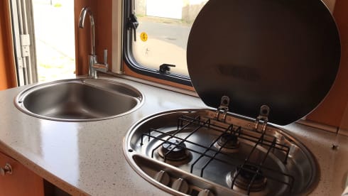 2 person Hymer with length beds