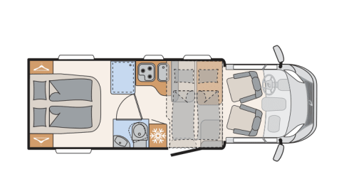 RIVER – 4p Dethleffs semi-integrated uit 2022