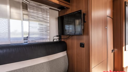 LMC Integral Camper with round seating layout