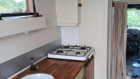 For rent a modern Renault Master camper from 2014. lots of comfort