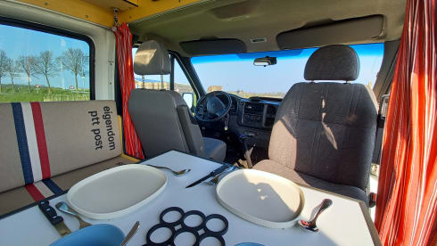 2p Ford camper van