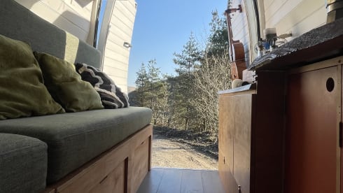 Evangeline – Beautifully crafted OFF-GRID 2 person camper.
