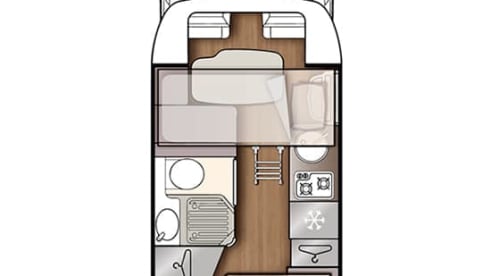 Luxe Etrusco Automaat met enkele bedden/hefbed ,grote garage