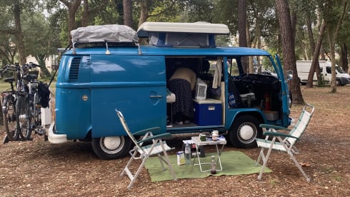 Blue  – Blauwe Volkswagen campervan uit 1978