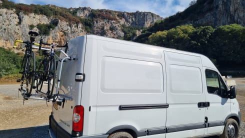 Off-grid self-built camper van