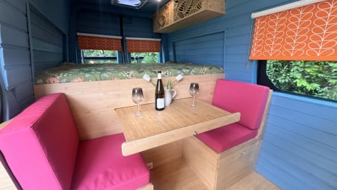 Nice red camper van 