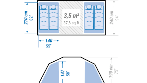 Fransie  – Luxury 5 person Alcove camper from 2017: Fransie