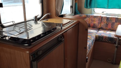 Semi integral camper