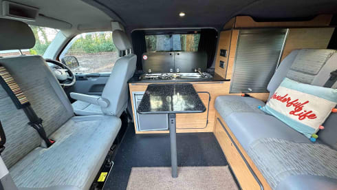The Duke – Orange Volkswagen T5 2 berth campervan