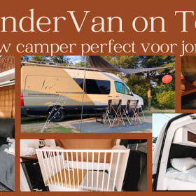 WanderVan Noé – Mooie zelfbouw camper voor 2P+kindje 