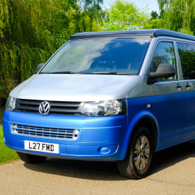 4 berth Volkswagen Campervan with pop top