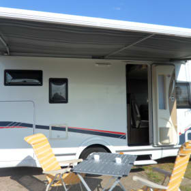 Beautiful luxury family camper Challenger Prium XG with powerful engine