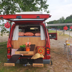 Super cool retro bus camper