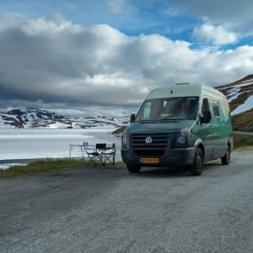 On an adventure with our spacious 2-6p camper van (converted VW Crafter)