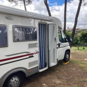 Comfortable 3 to 4 person Adria Sport 573 DF.