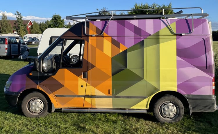 Unique, off-grid Ford Transit for two people