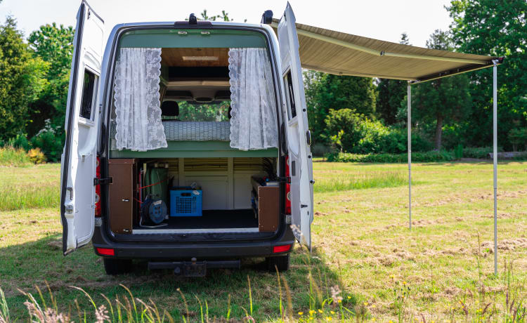 Sfeervolle off-grid 2p camperbus *nieuw*