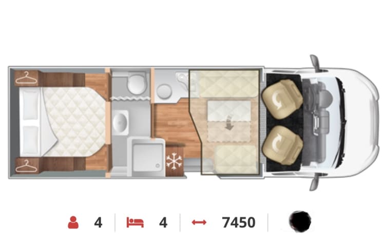 Rollerteam zefiro 266TL – Magnifique mobil home/camping-car neuf avec tout ce dont vous avez besoin !Animaux négociables !