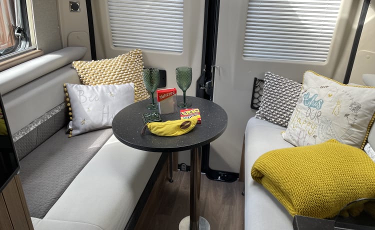 Our home away from home  – 4 berth Swift bus from 2018