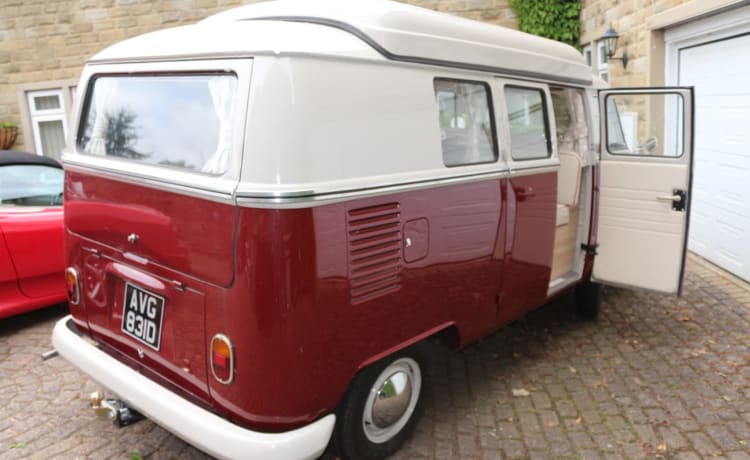 1965 VW Camper mit geteiltem Bildschirm