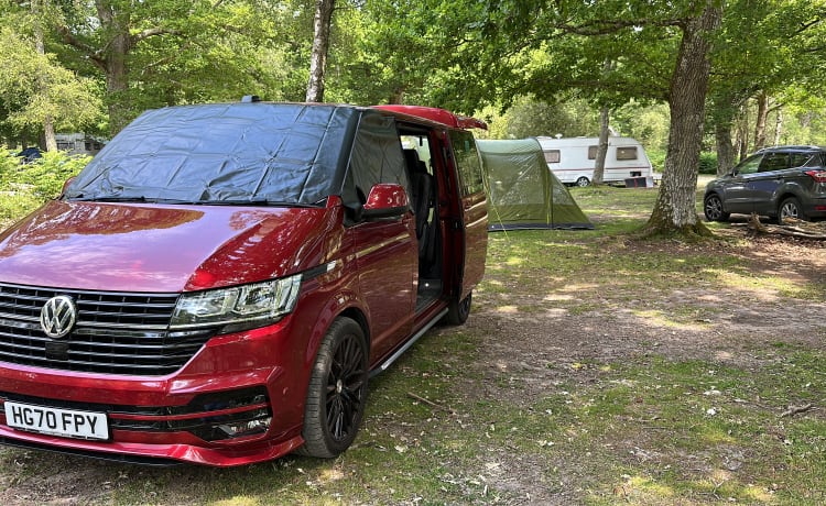 Red adventure – 4 berth Volkswagen campervan from 2020